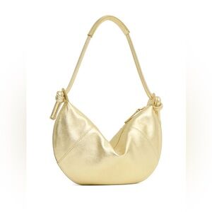 Mansur Gavriel Mini Fortuna Shoulder Bag in Gold NEW + Free tote bag